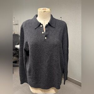 Everlane Dark Gray Felted Merino Wool Sweater